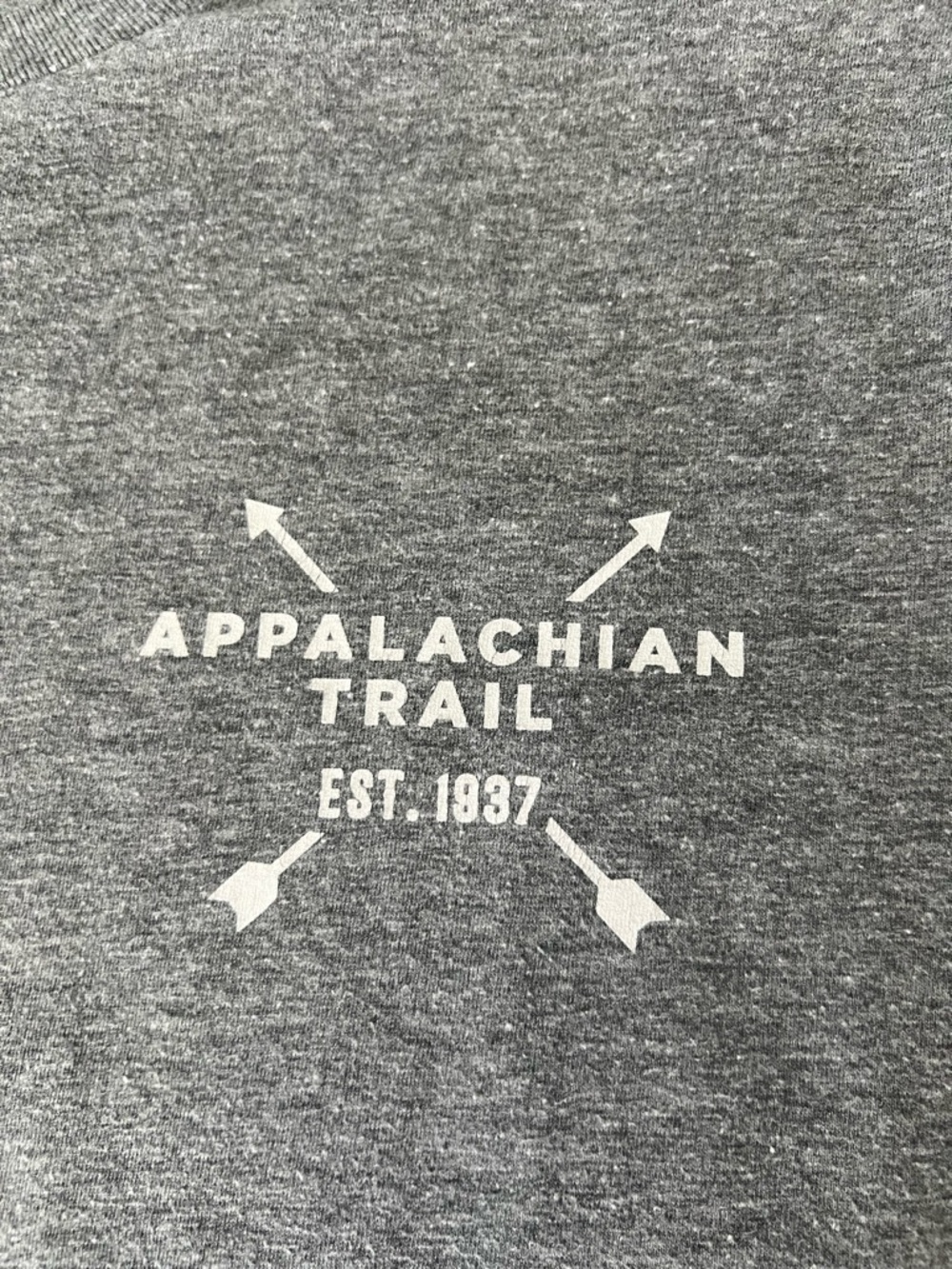 Mens Crewneck Appalachian Trail T-Shirt - Gray est: size: S-M - Picture 5 of 7